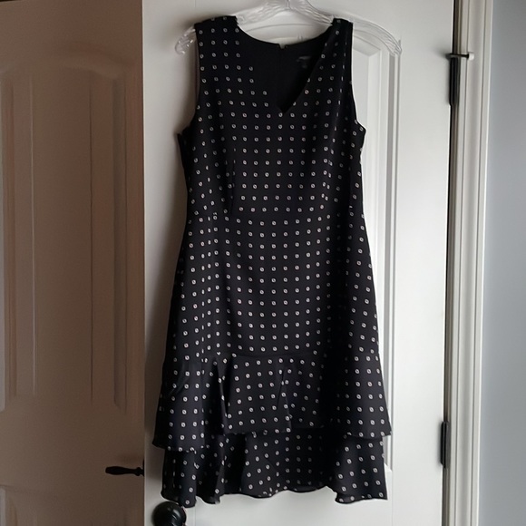 Ann Taylor Factory Black with Peach/White flower Dress with Matching Loft Shrug - Picture 3 of 10